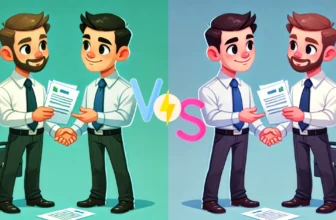 Ilustração de um trabalhador dividindo seu tempo entre duas empresas, com horários compatíveis e organização eficiente.